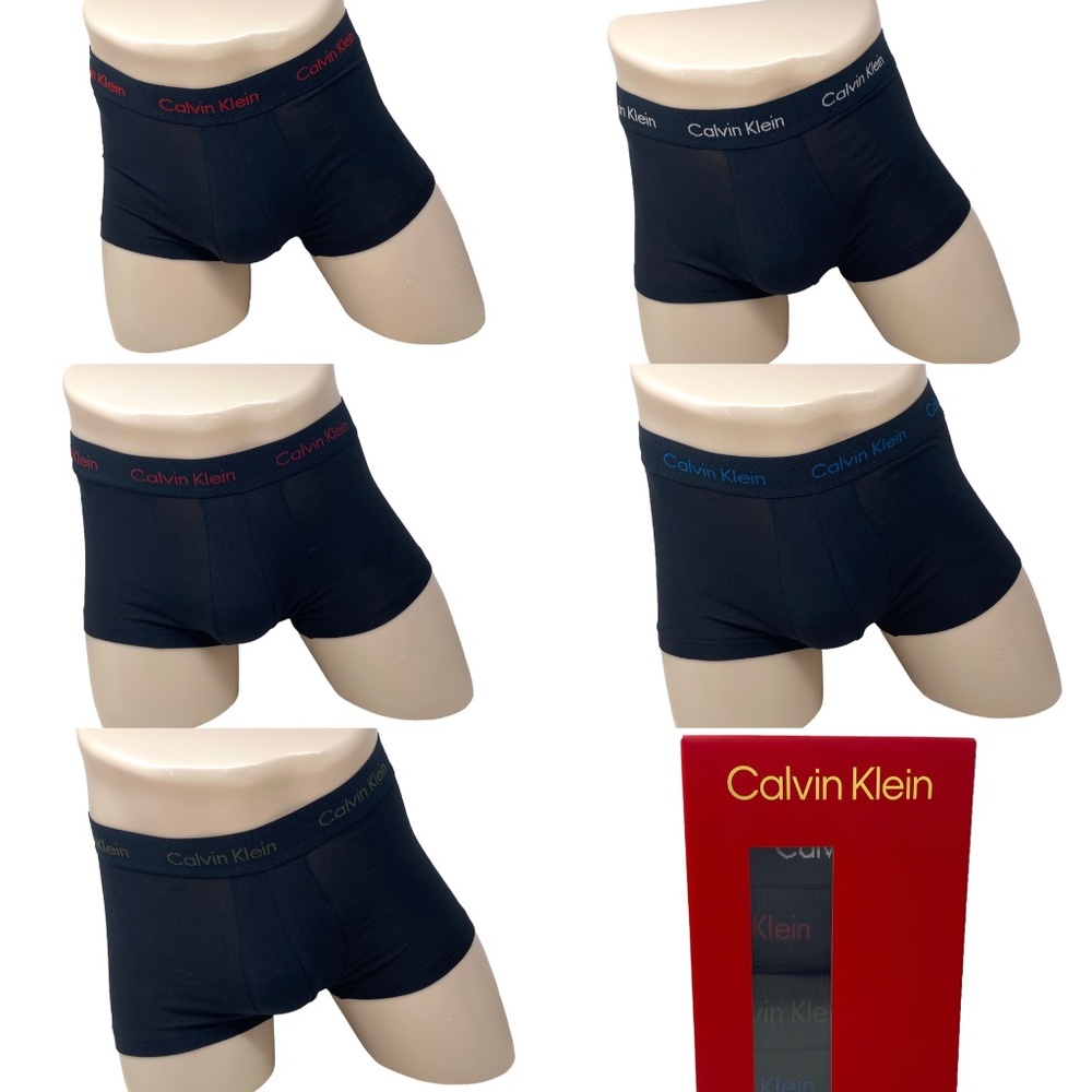 Calvin Klein Men’s Underwear Cotton Stretch 5 Pack Trunk Black Size NB3394904